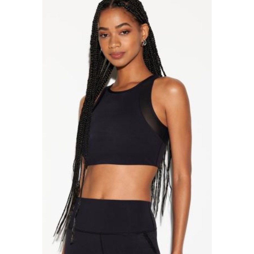 NWT Spiritual Gangster Stevie Longline Sports Bra Black Nirvana Tech Small